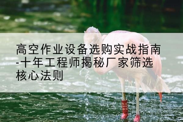 泾源剪叉式升降机厂家-高空作业设备选购实战指南-十年工程师揭秘厂家筛选核心法则