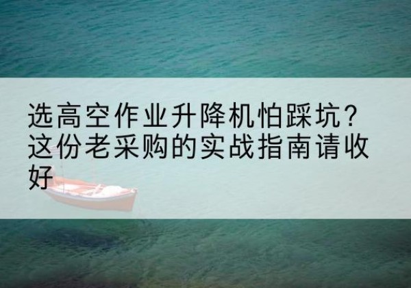 泾源高空作业升降机厂家推荐-选高空作业升降机怕踩坑？这份老采购的实战指南请收好